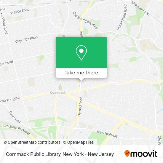 Commack Public Library map