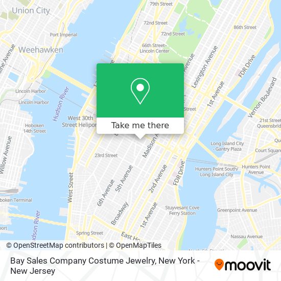 Mapa de Bay Sales Company Costume Jewelry