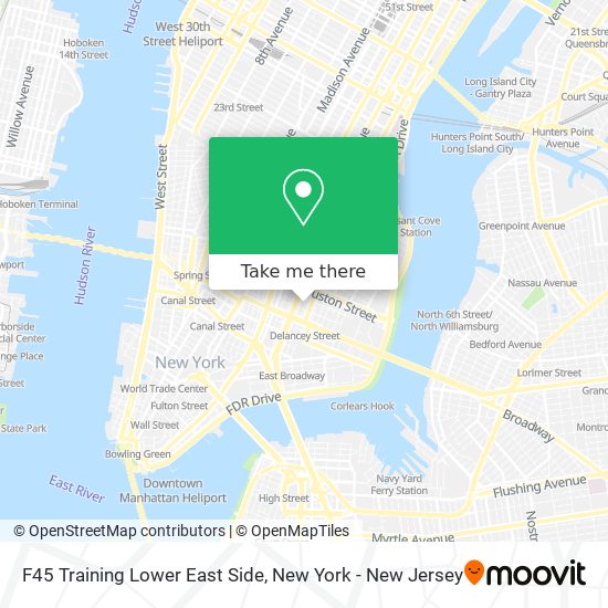 F45 Training Lower East Side map