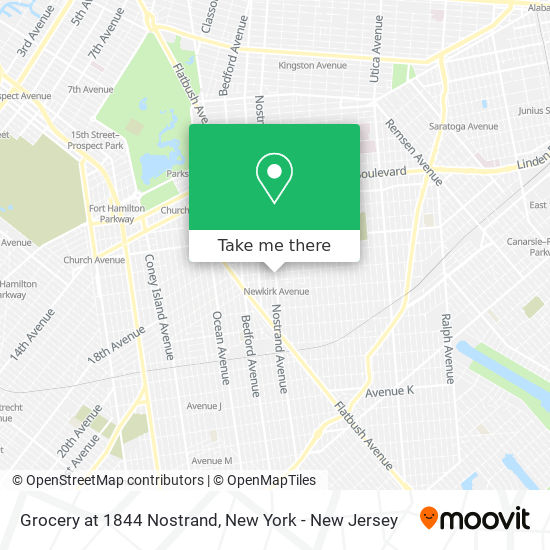 Grocery at 1844 Nostrand map