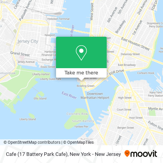 Mapa de Cafe (17 Battery Park Cafe)