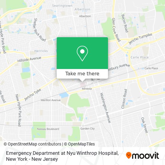 Emergency Department at Nyu Winthrop Hospital map