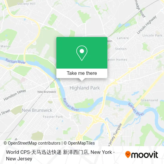 Mapa de World CPS-天马迅达快递 新泽西门店