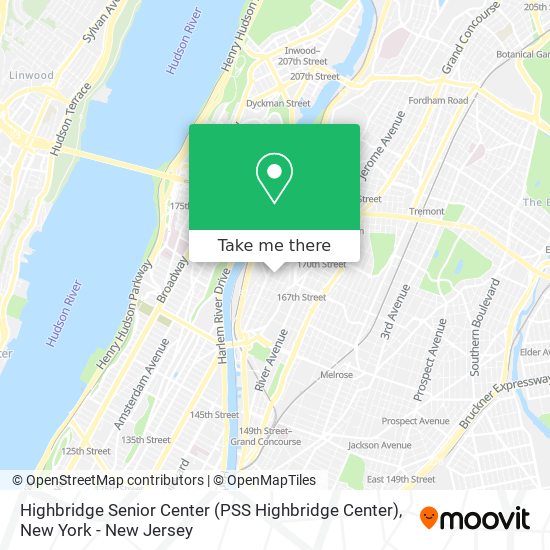 Mapa de Highbridge Senior Center (PSS Highbridge Center)