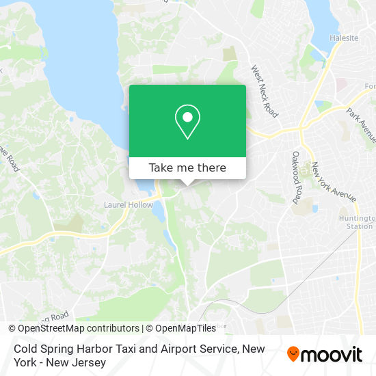 Cold Spring Harbor Taxi and Airport Service map