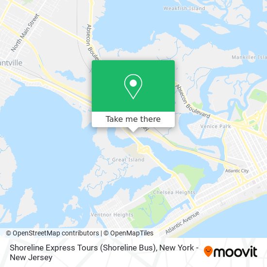 Shoreline Express Tours (Shoreline Bus) map