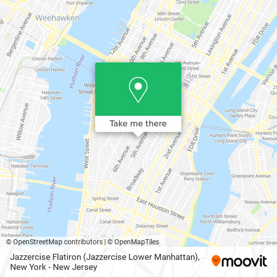 Mapa de Jazzercise Flatiron (Jazzercise Lower Manhattan)