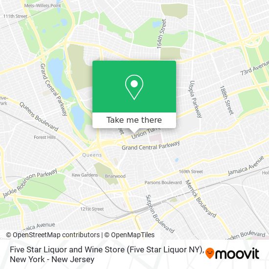 Mapa de Five Star Liquor and Wine Store (Five Star Liquor NY)