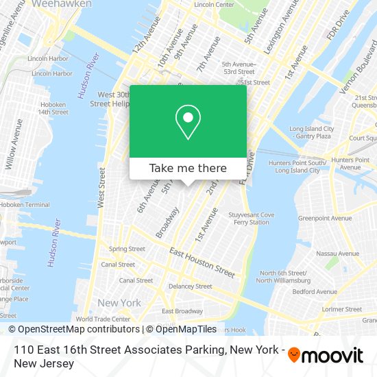 110 East 16th Street Associates Parking map