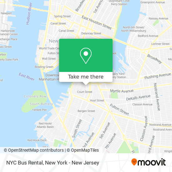 Mapa de NYC Bus Rental