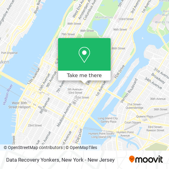 Data Recovery Yonkers map