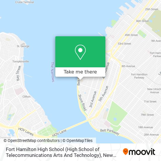 Fort Hamilton High School (High School of Telecommunications Arts And Technology) map