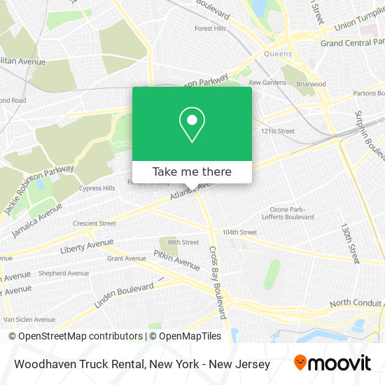 Woodhaven Truck Rental map