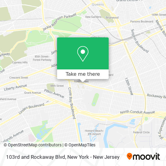 103rd and Rockaway Blvd map