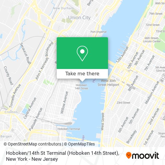 Mapa de Hoboken / 14th St Terminal (Hoboken 14th Street)