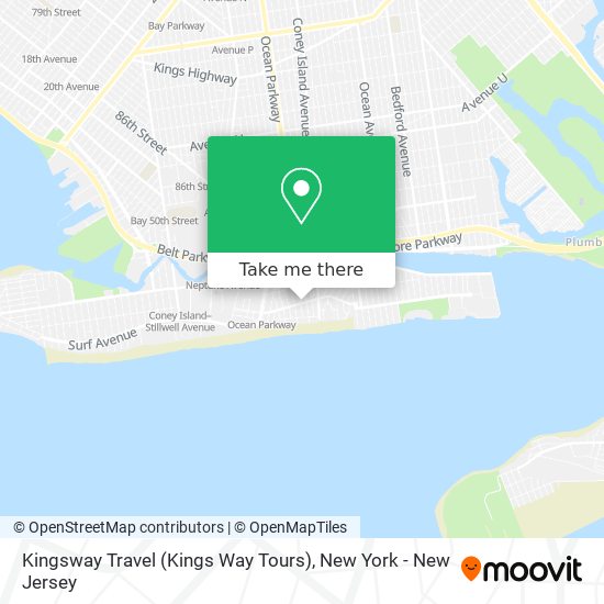 Kingsway Travel (Kings Way Tours) map