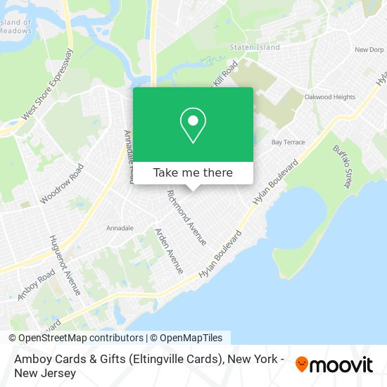 Mapa de Amboy Cards & Gifts (Eltingville Cards)