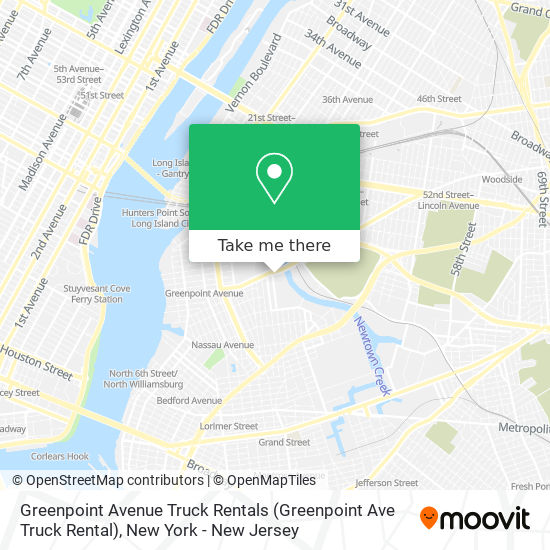 Mapa de Greenpoint Avenue Truck Rentals (Greenpoint Ave Truck Rental)