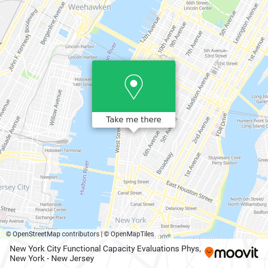 New York City Functional Capacity Evaluations Phys map