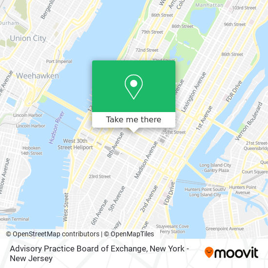 Mapa de Advisory Practice Board of Exchange