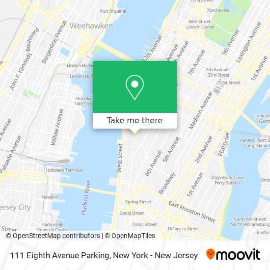 Mapa de 111 Eighth Avenue Parking