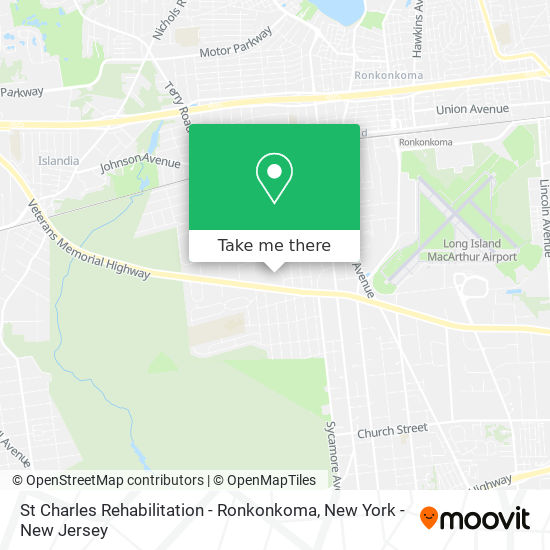 Mapa de St Charles Rehabilitation - Ronkonkoma