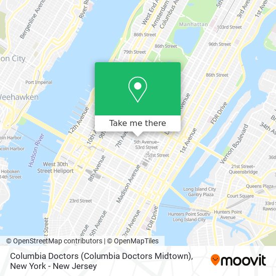 Columbia Doctors (Columbia Doctors Midtown) map