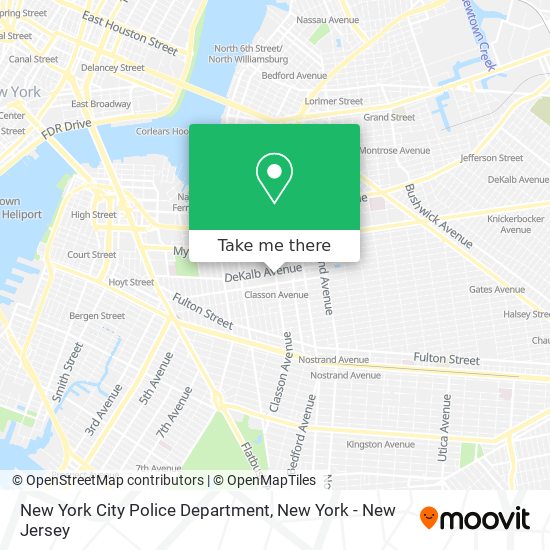 New York City Police Department map