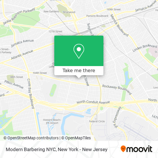 Modern Barbering NYC map