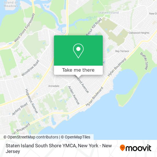 Staten Island South Shore YMCA map
