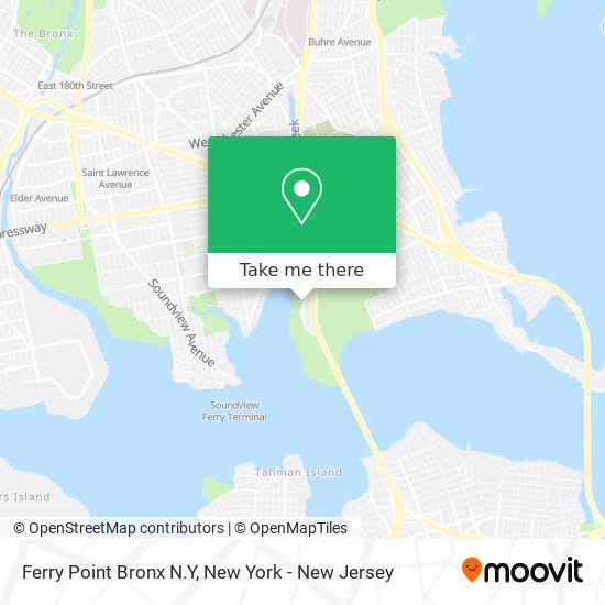 Ferry Point Bronx N.Y map