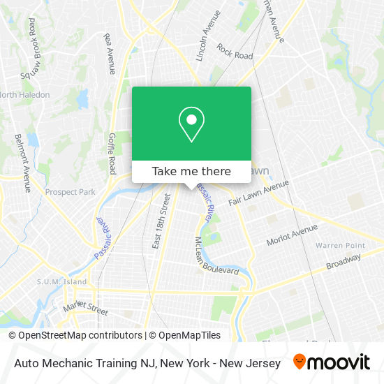 Mapa de Auto Mechanic Training NJ