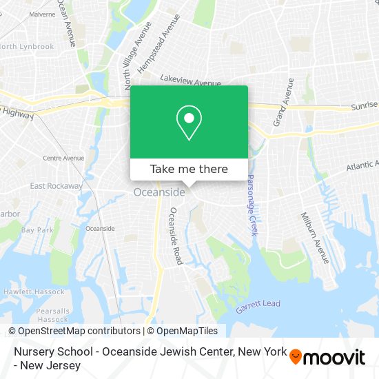 Mapa de Nursery School - Oceanside Jewish Center