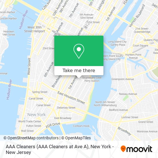 AAA Cleaners (AAA Cleaners at Ave A) map