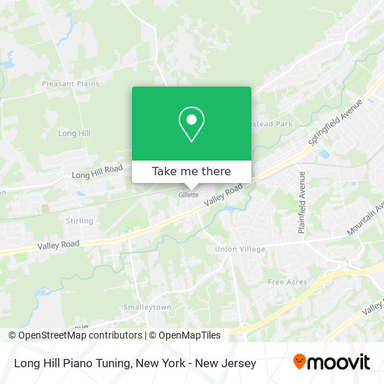 Long Hill Piano Tuning map