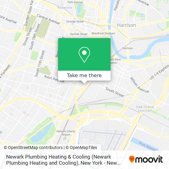 Newark Plumbing Heating & Cooling map