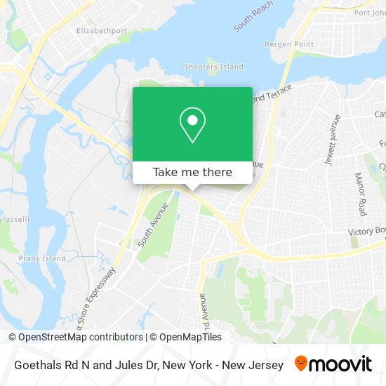 Goethals Rd N and Jules Dr map