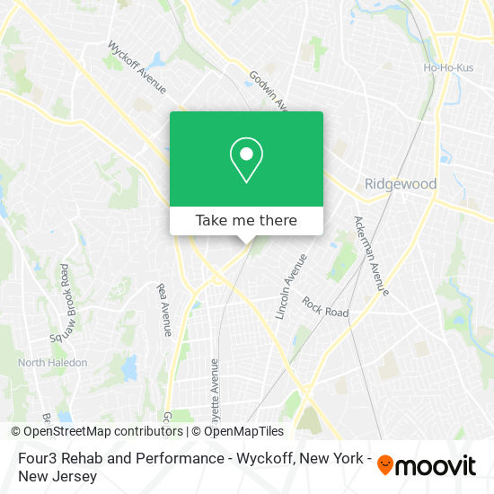 Four3 Rehab and Performance - Wyckoff map
