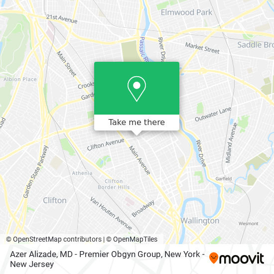 Azer Alizade, MD - Premier Obgyn Group map