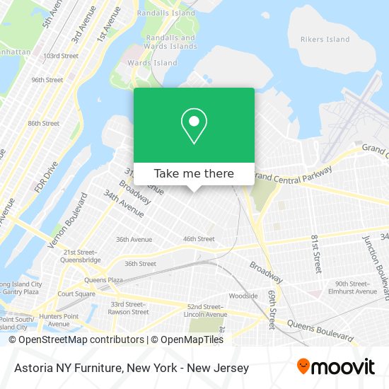 Astoria NY Furniture map