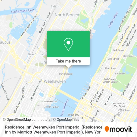 Residence Inn Weehawken Port Imperial (Residence Inn by Marriott Weehawken Port Imperial) map