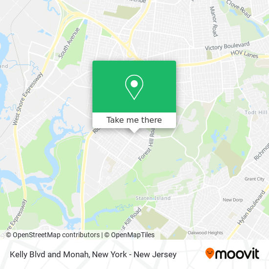 Kelly Blvd and Monah map