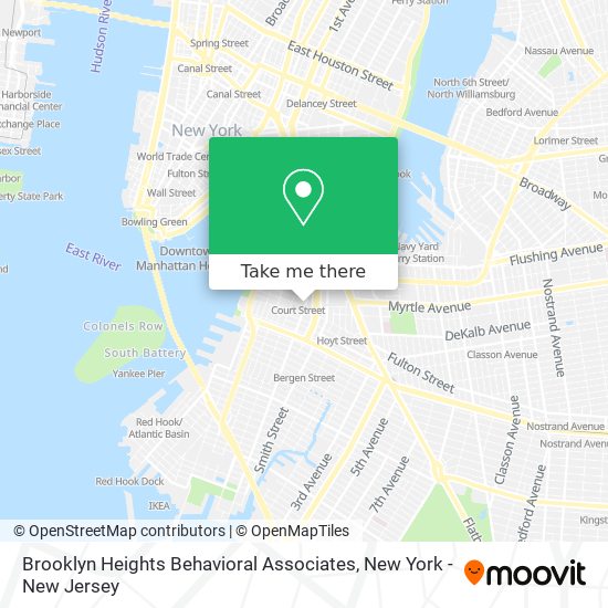 Brooklyn Heights Behavioral Associates map