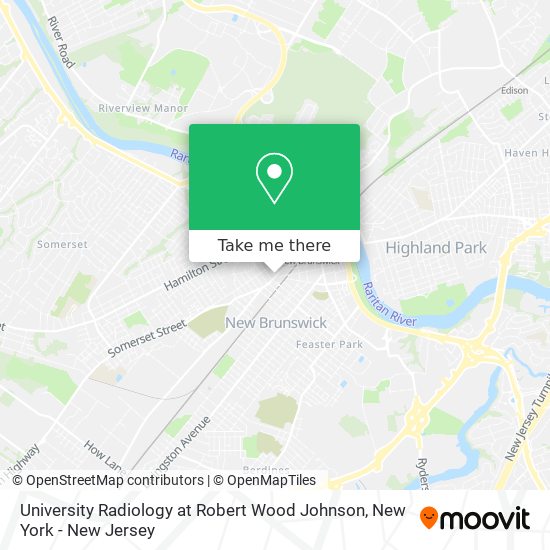 Mapa de University Radiology at Robert Wood Johnson