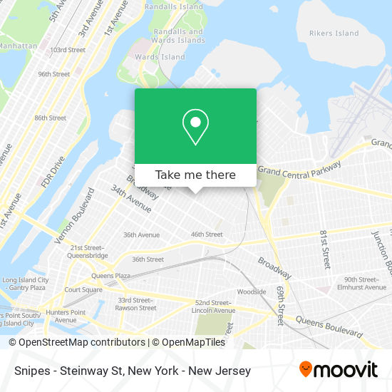 Snipes - Steinway St map