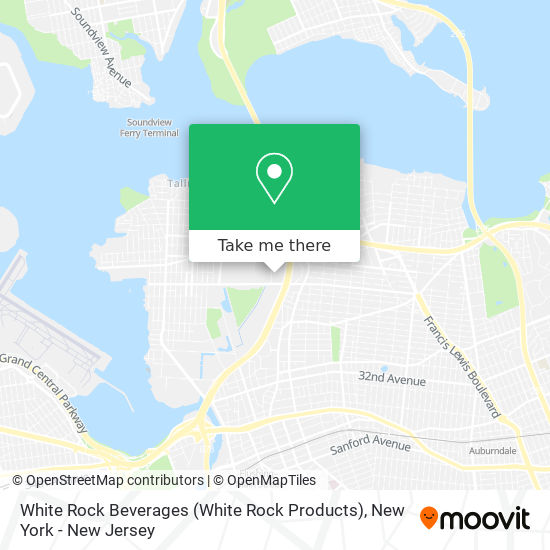 White Rock Beverages (White Rock Products) map