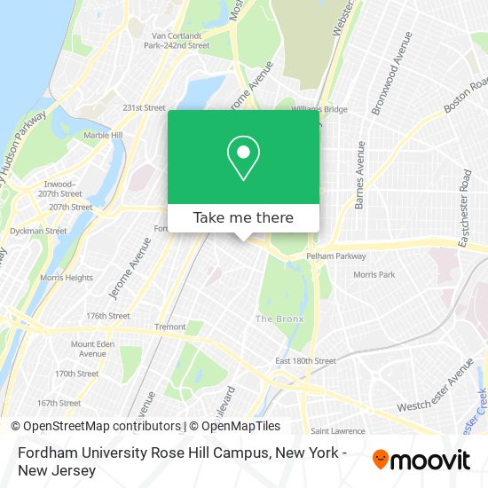 Mapa de Fordham University Rose Hill Campus