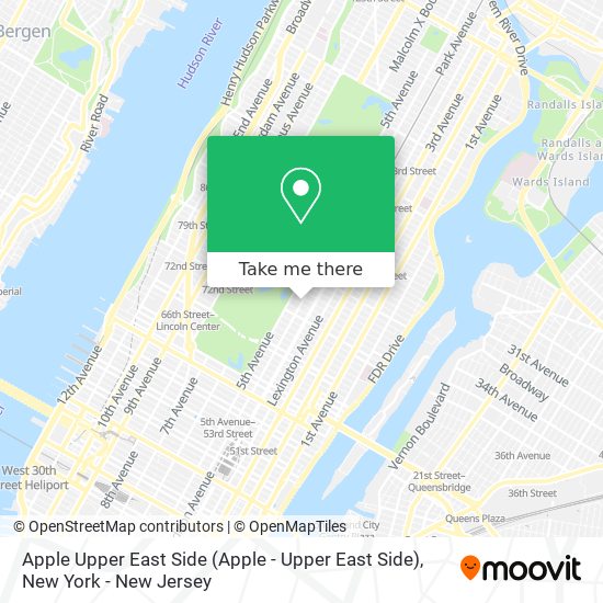 Mapa de Apple Upper East Side