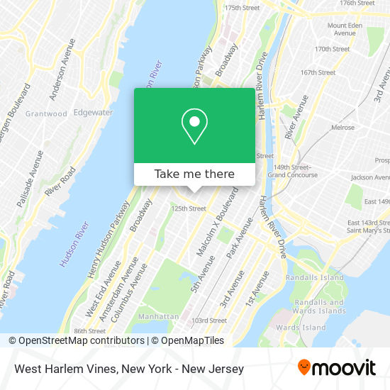 Mapa de West Harlem Vines