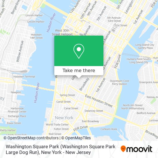 Washington Square Park (Washington Square Park Large Dog Run) map